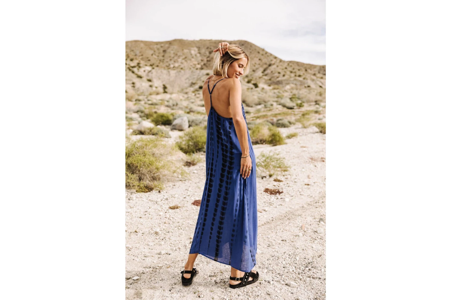 Freeman T. Porter Reeda Tie & Dye Robe Longue à Bretelles Femme, Surf The Web – Image 5