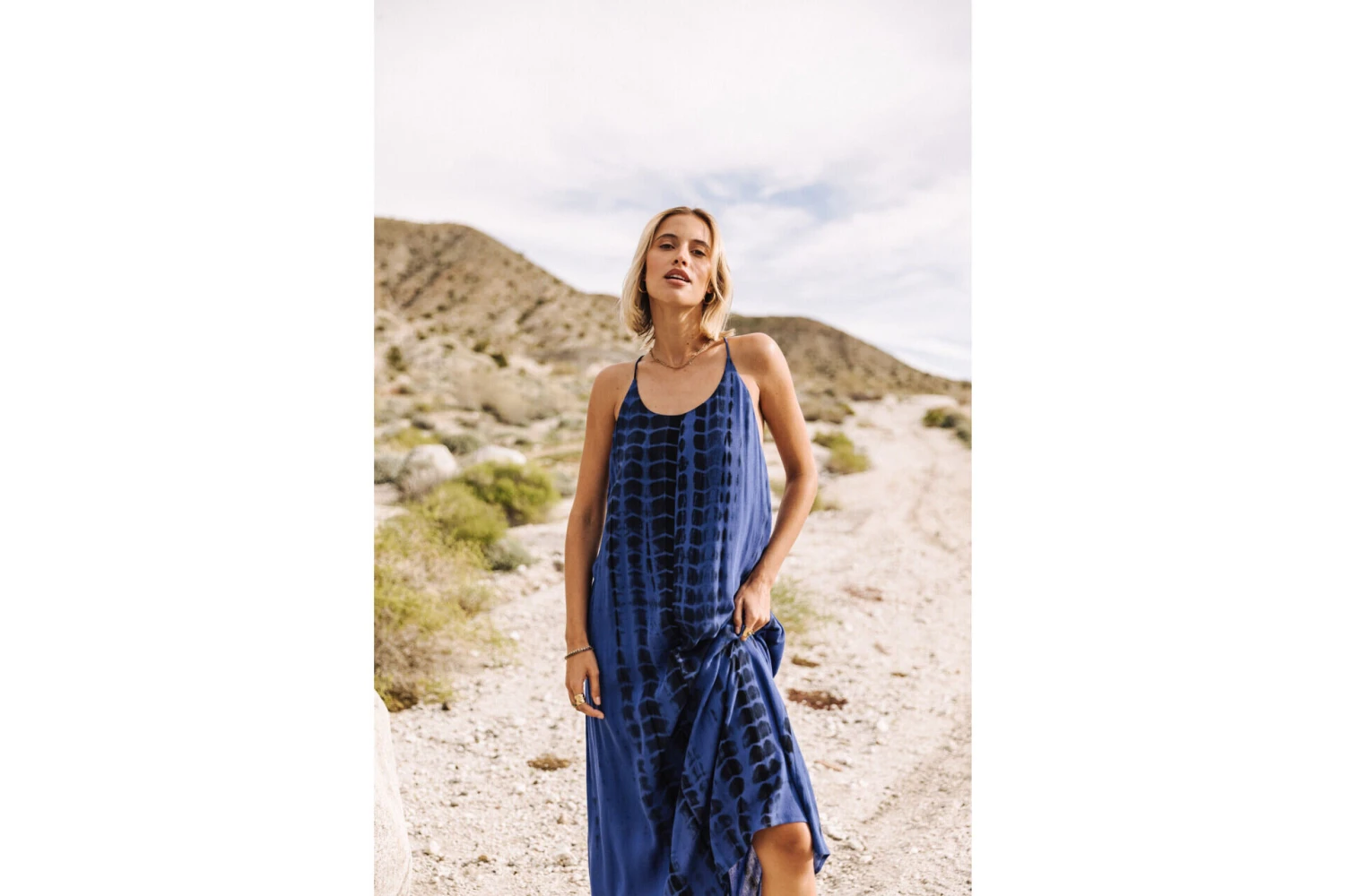 Freeman T. Porter Reeda Tie & Dye Robe Longue à Bretelles Femme, Surf The Web – Image 8