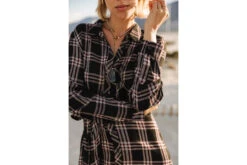 Freeman T. Porter Relly Plaid Robe Chemise Imprimée Femme, Black