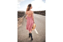 Freeman T. Porter Reny Tigrea Robe Longue à Bretelles Femme, Fiery Red