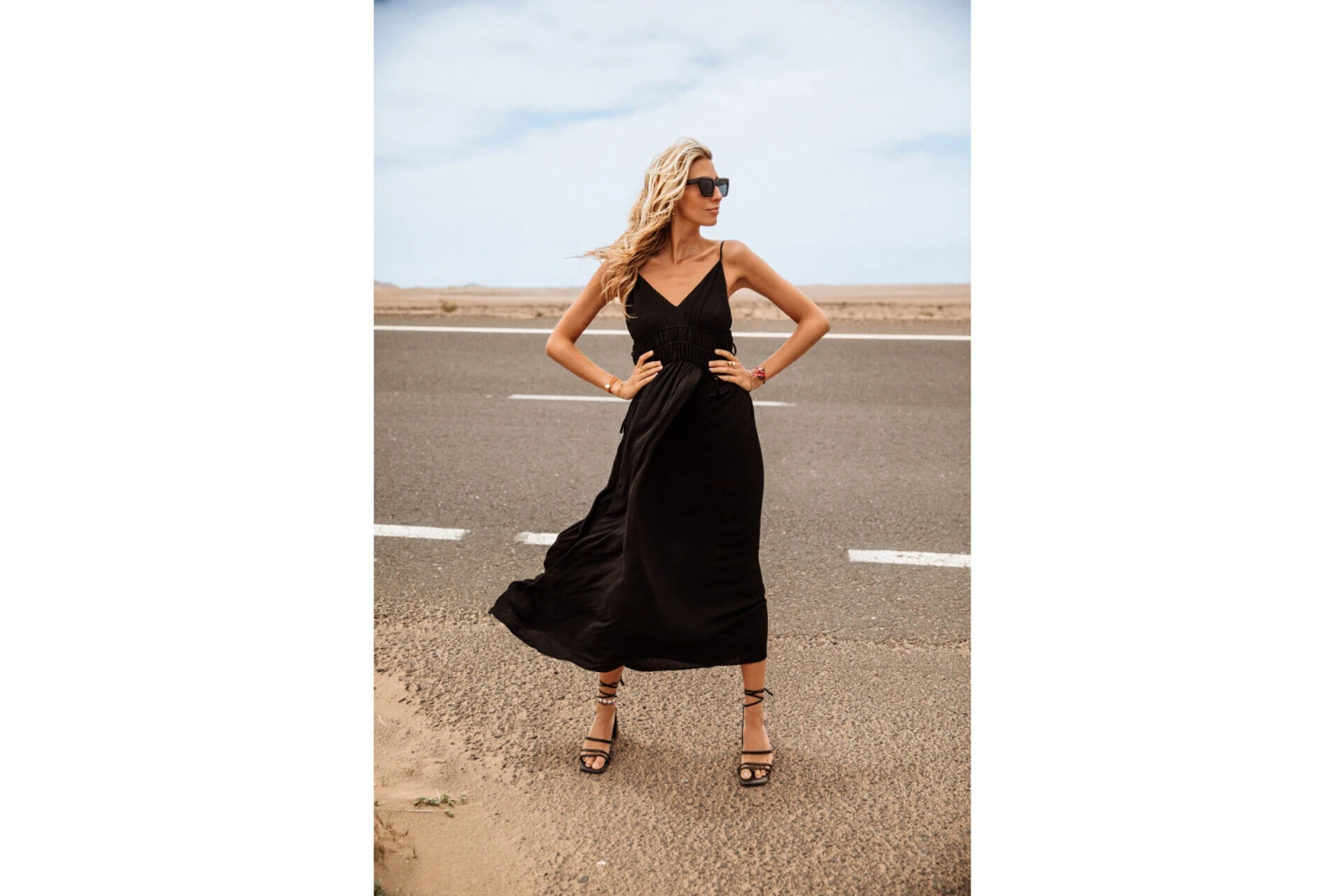 Freeman T. Porter Rizlene Plain Robe Longue Dos Nu Femme, Black â Image 5