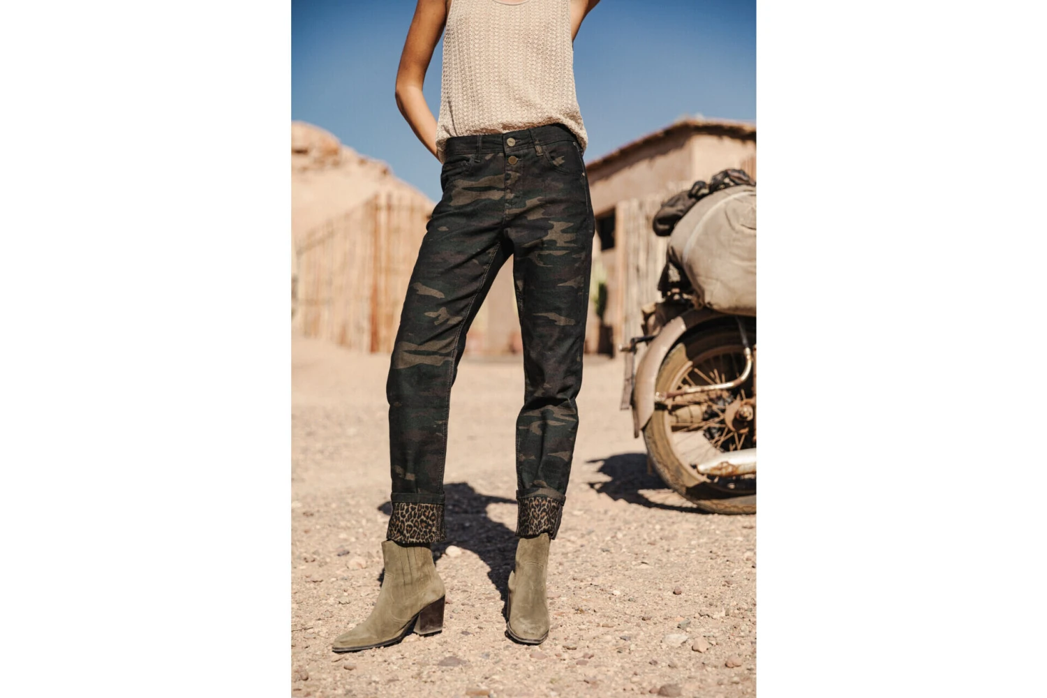 Freeman T. Porter Salomé Getaway Pantalon Imprimé à Revers Femme, Original – Image 7