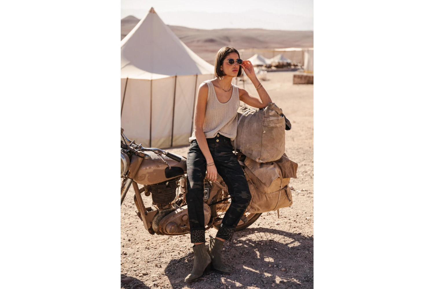 Freeman T. Porter Salomé Getaway Pantalon Imprimé à Revers Femme, Original – Image 10