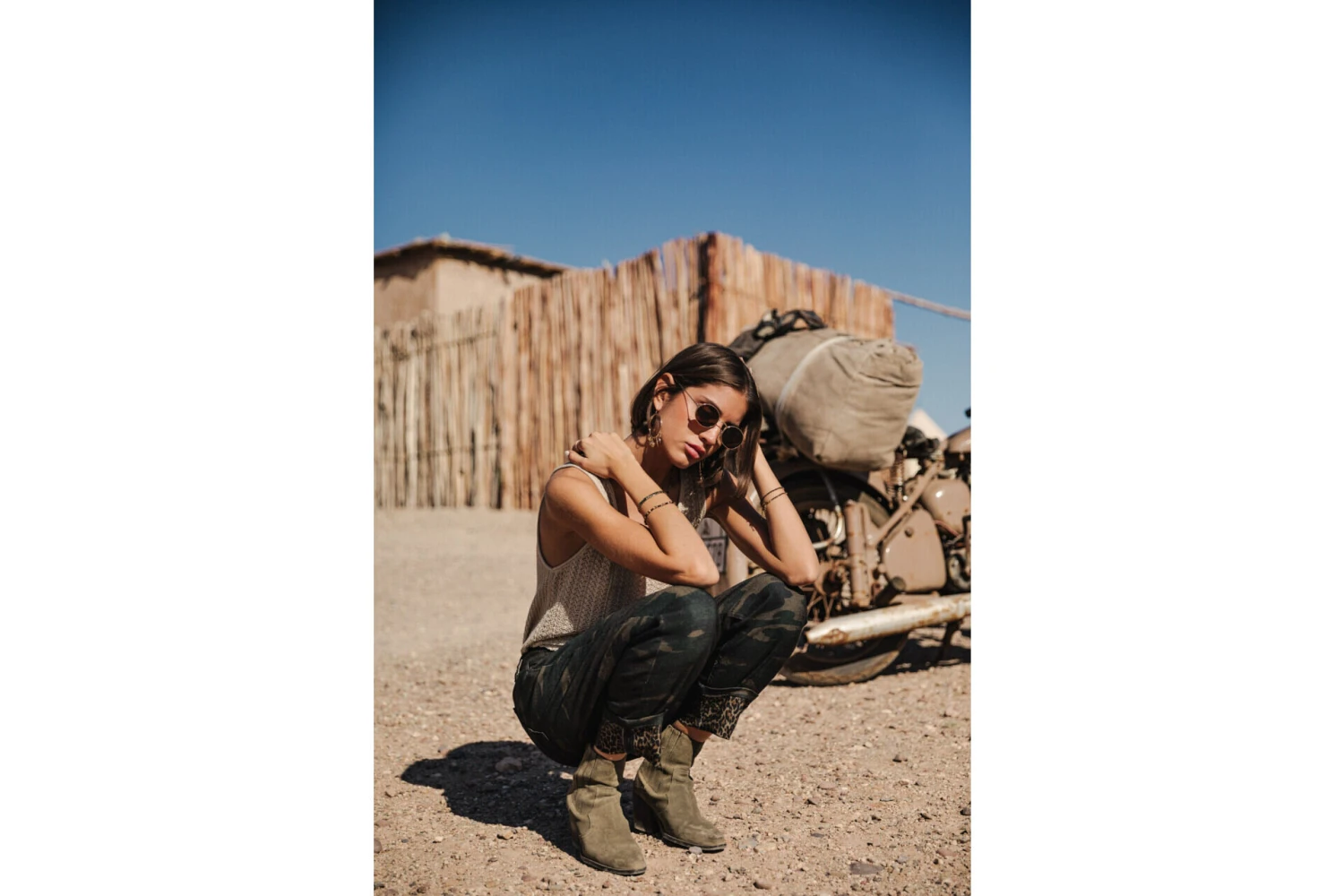 Freeman T. Porter Salomé Getaway Pantalon Imprimé à Revers Femme, Original