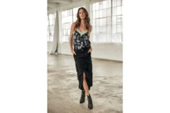 Freeman T. Porter Selia Florescent Caraco Décolleté Dentelle Femme, Black