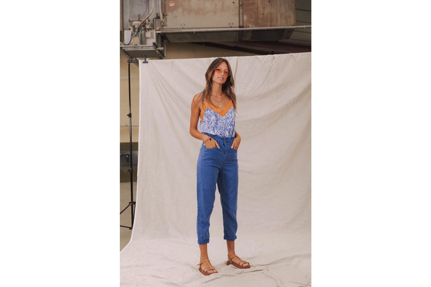 Freeman T. Porter Selia Zebrure Caraco Décolleté Dentelle Femme, Dazzling Blue – Image 6