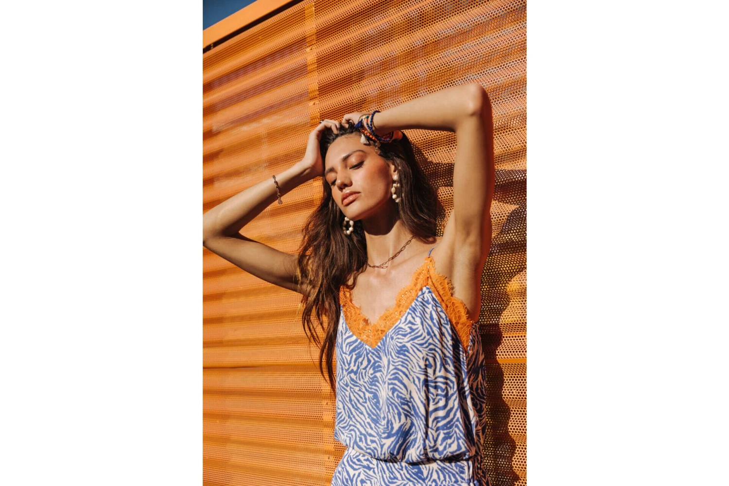 Freeman T. Porter Selia Zebrure Caraco Décolleté Dentelle Femme, Dazzling Blue – Image 9