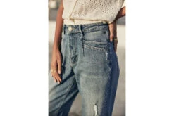 Freeman T. Porter Selly Jeans Balloon Taille Haute Femme, Bamba Light