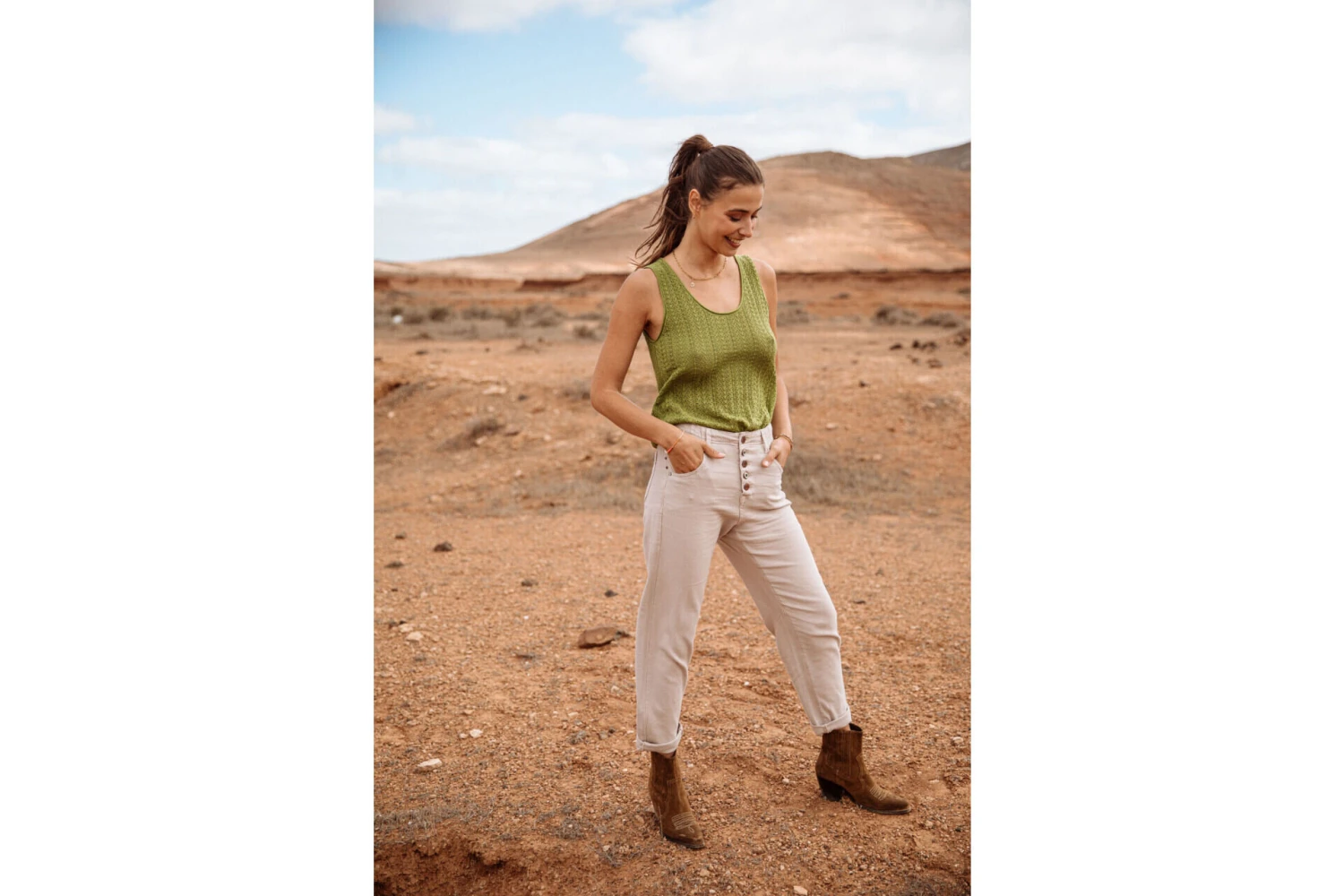 Freeman T. Porter Sloane Lecce Pantalon Boyfriend Femme, Simply Taupe – Image 7