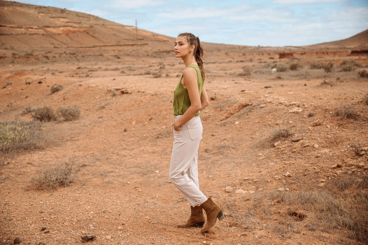 Freeman T. Porter Sloane Lecce Pantalon Boyfriend Femme, Simply Taupe – Image 9