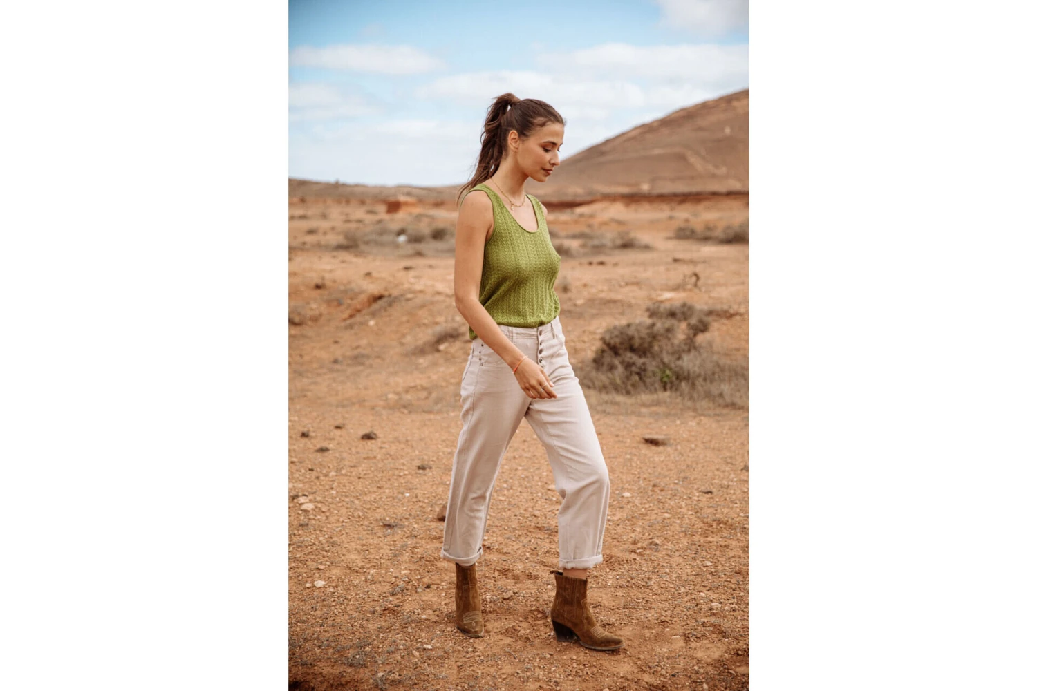 Freeman T. Porter Sloane Lecce Pantalon Boyfriend Femme, Simply Taupe