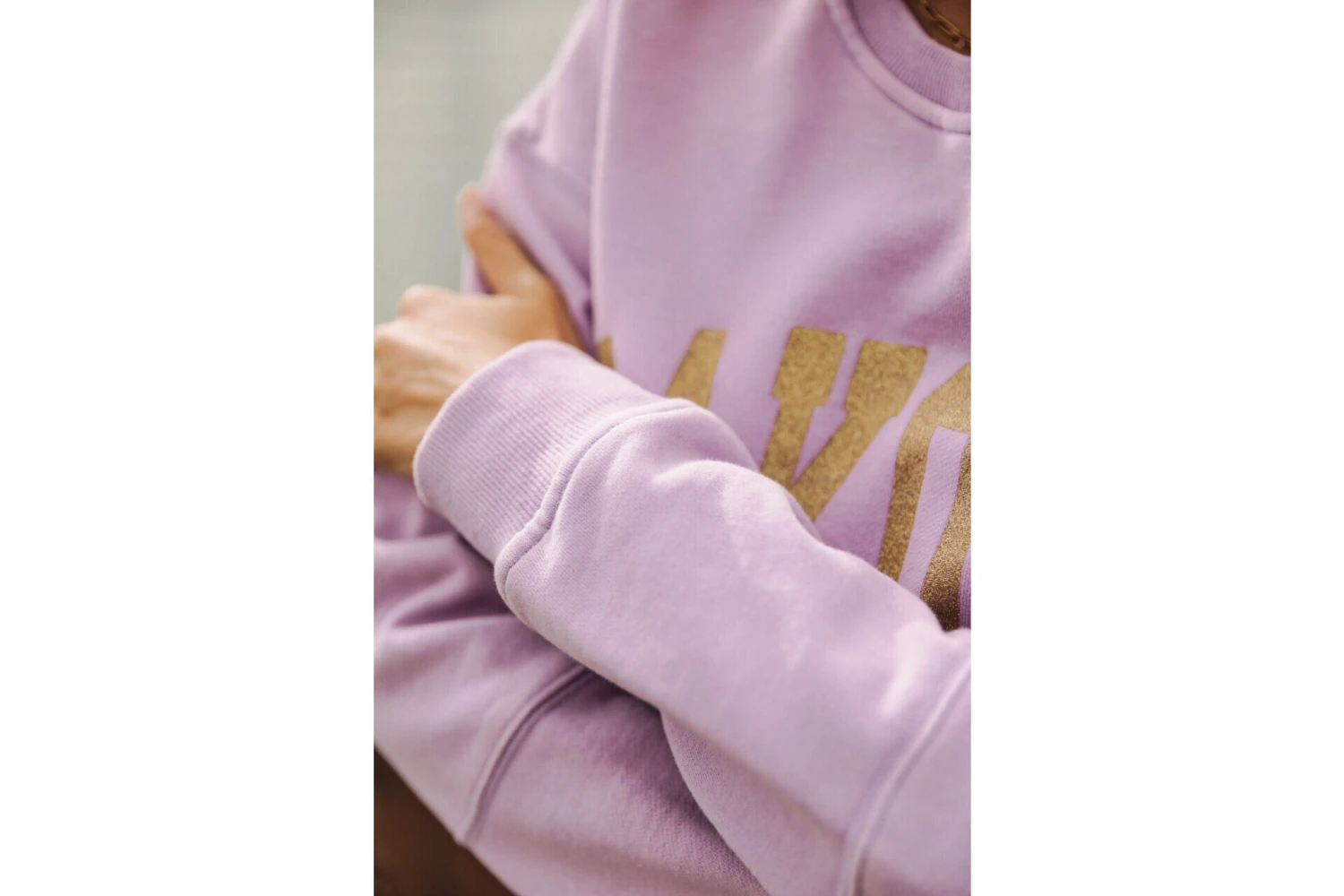 Freeman T. Porter Solene Print Dakota Sweat Coupe Droite Femme, Lavender