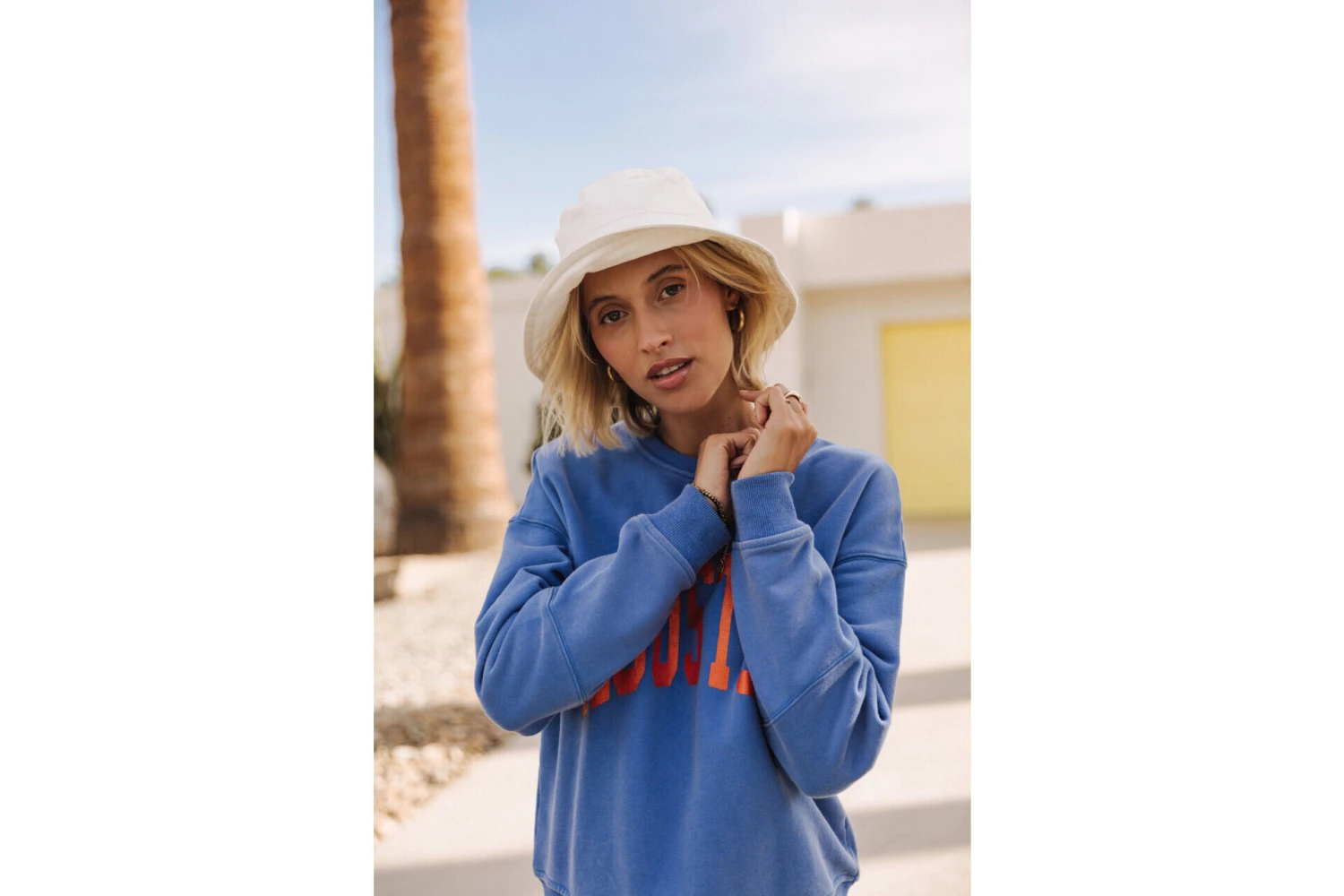 Freeman T. Porter Solene Print Houston Sweat Coupe Droite Femme, Princess Blue – Image 5