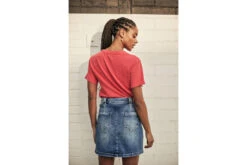 Freeman T. Porter Suria Print Boston T-shirt Manches Courtes Femme, Cayenne