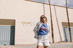 Freeman T. Porter Suria Print Houston T-shirt Manches Courtes Femme, Princess Blue