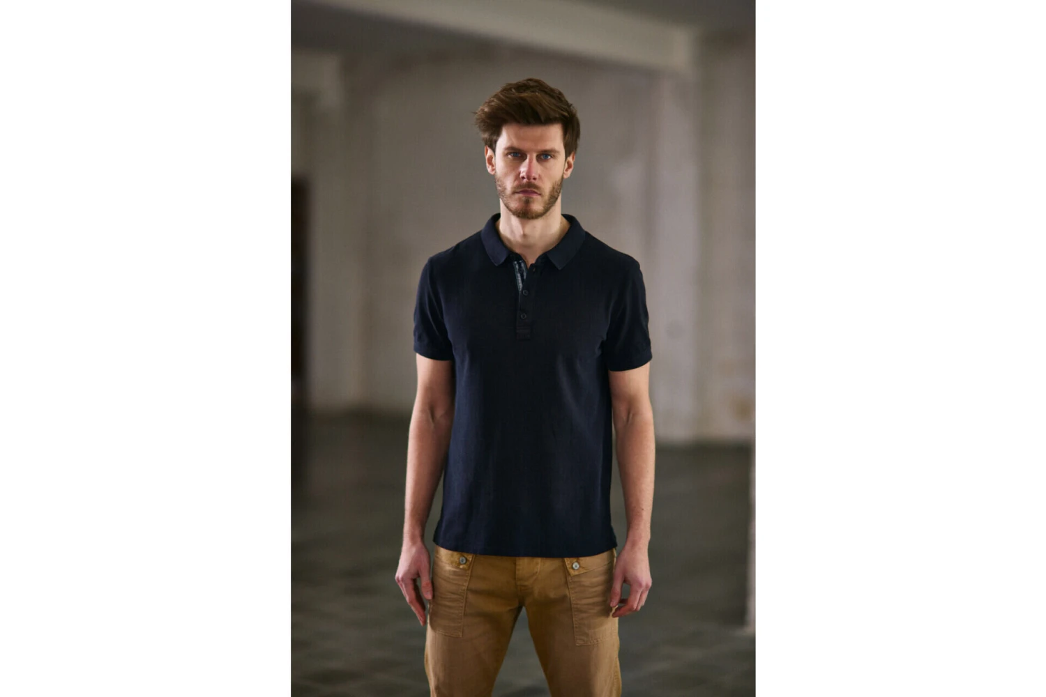 Freeman T. Porter Tadley Cotone Polo Coupe Droite Homme, Black