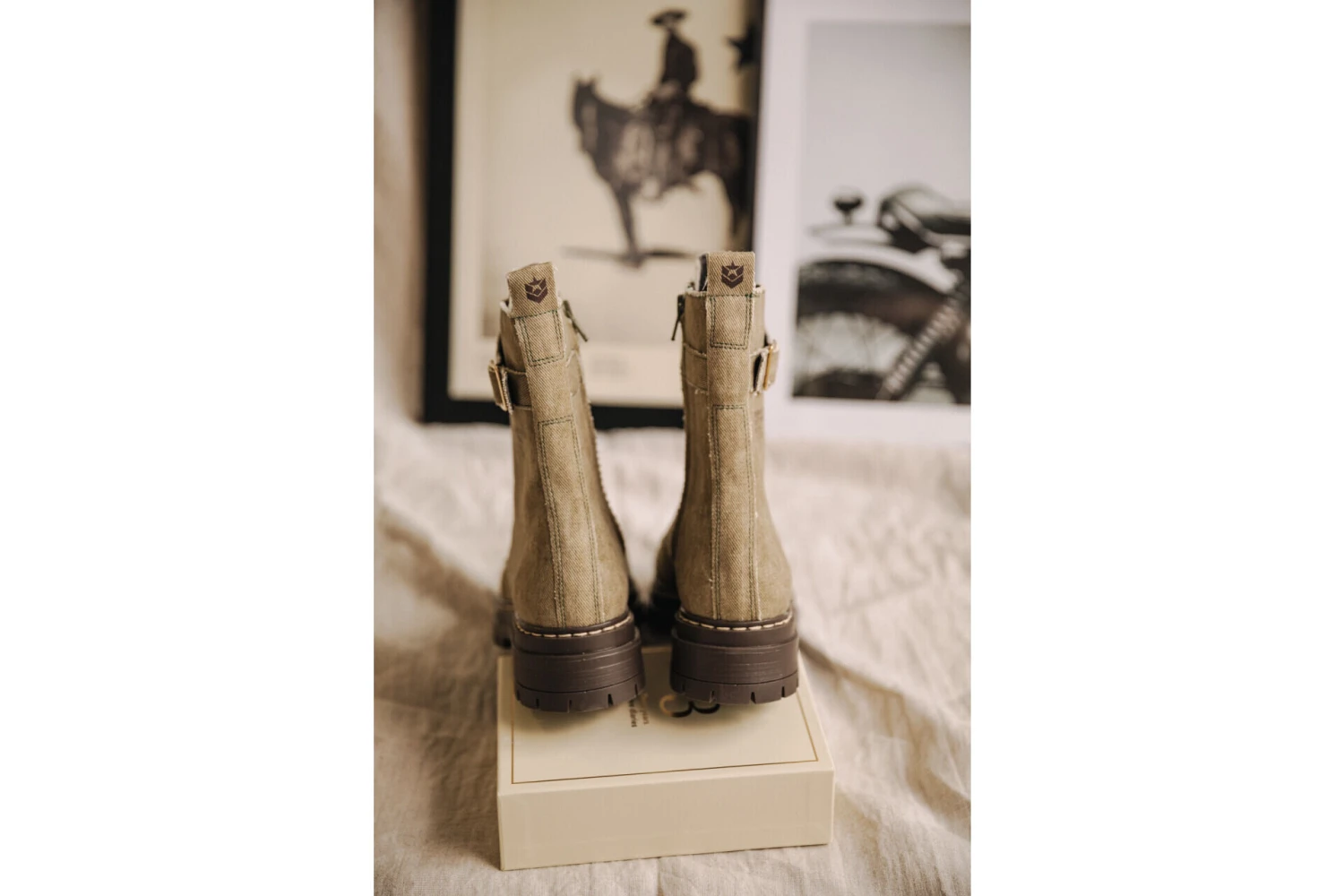 Freeman T. Porter Tanny Canvas Boots Femme, Khaki – Image 12