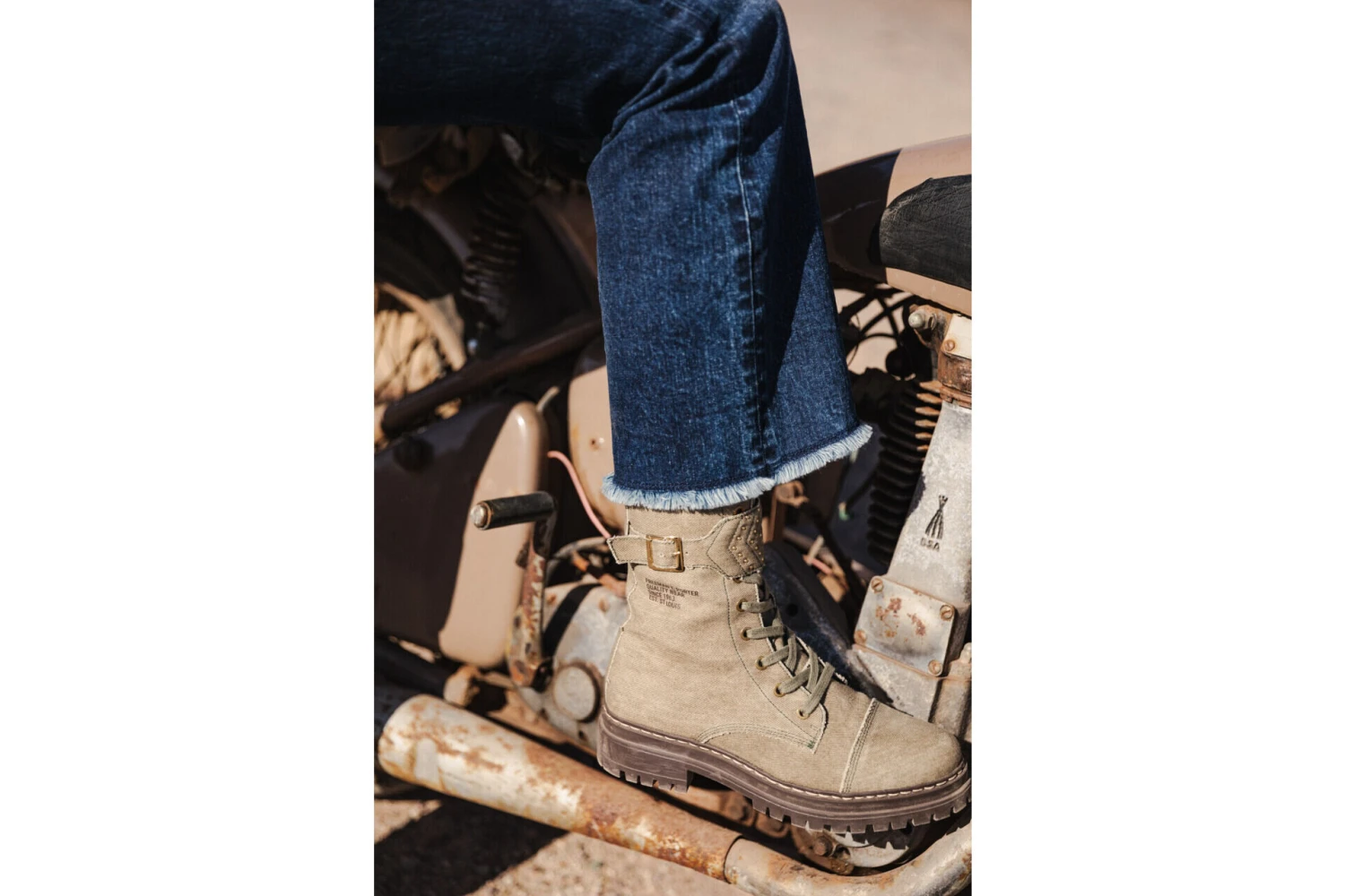 Freeman T. Porter Tanny Canvas Boots Femme, Khaki – Image 9