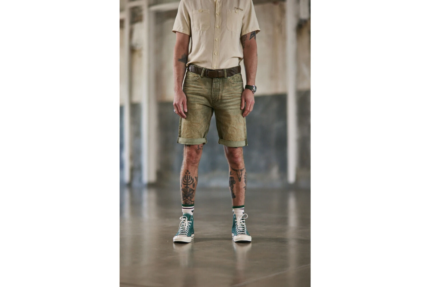 Freeman T. Porter Taquion Short Short Slim Homme, Portorico Khaki – Image 4