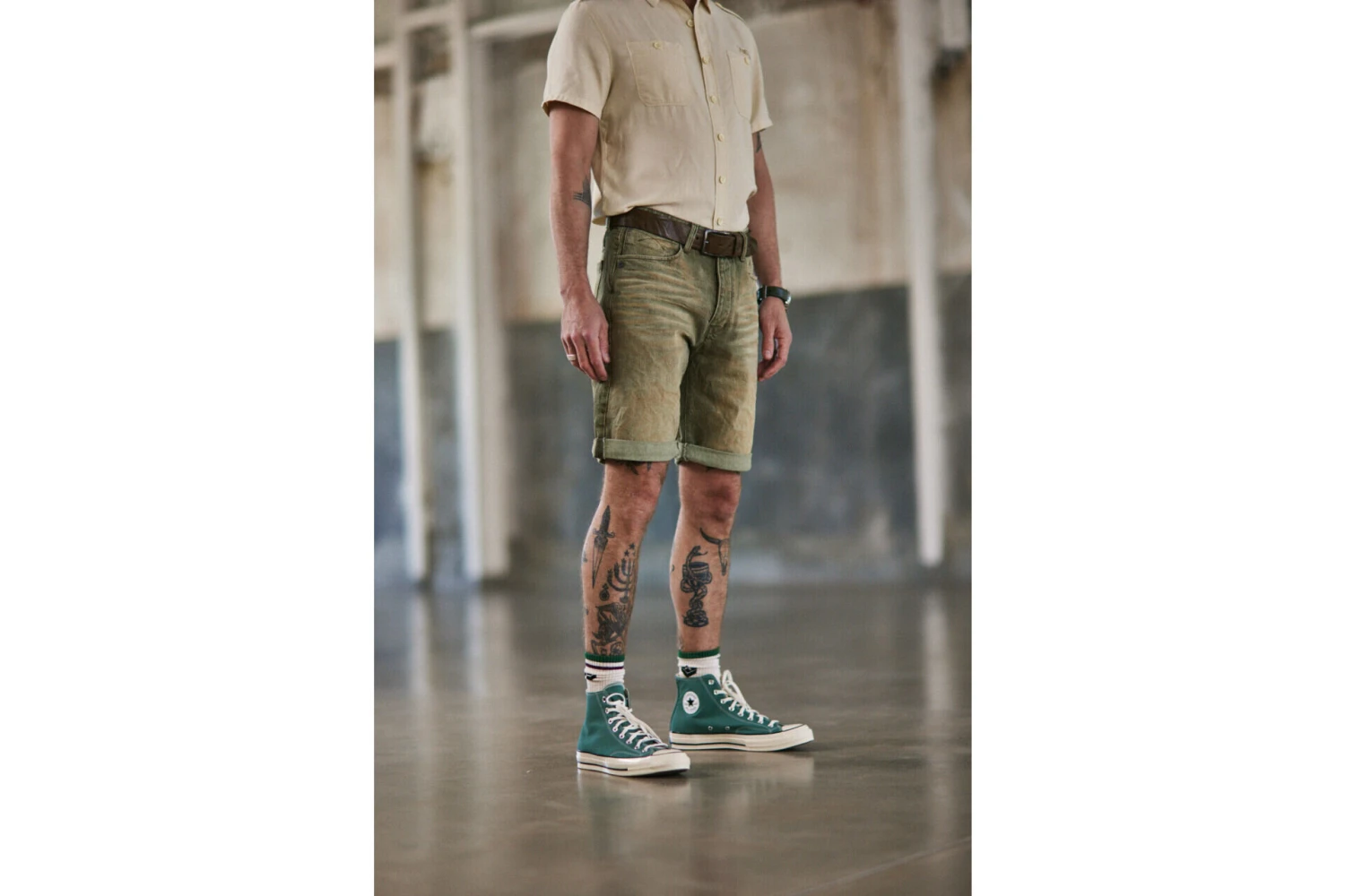 Freeman T. Porter Taquion Short Short Slim Homme, Portorico Khaki – Image 5