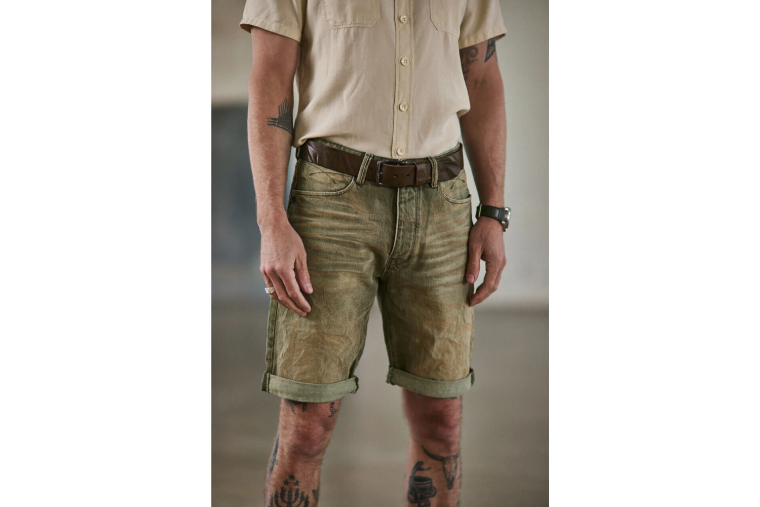 Freeman T. Porter Taquion Short Short Slim Homme, Portorico Khaki – Image 9