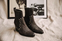 Freeman T. Porter Teresa Suede Boots En Cuir Femme, Carbone