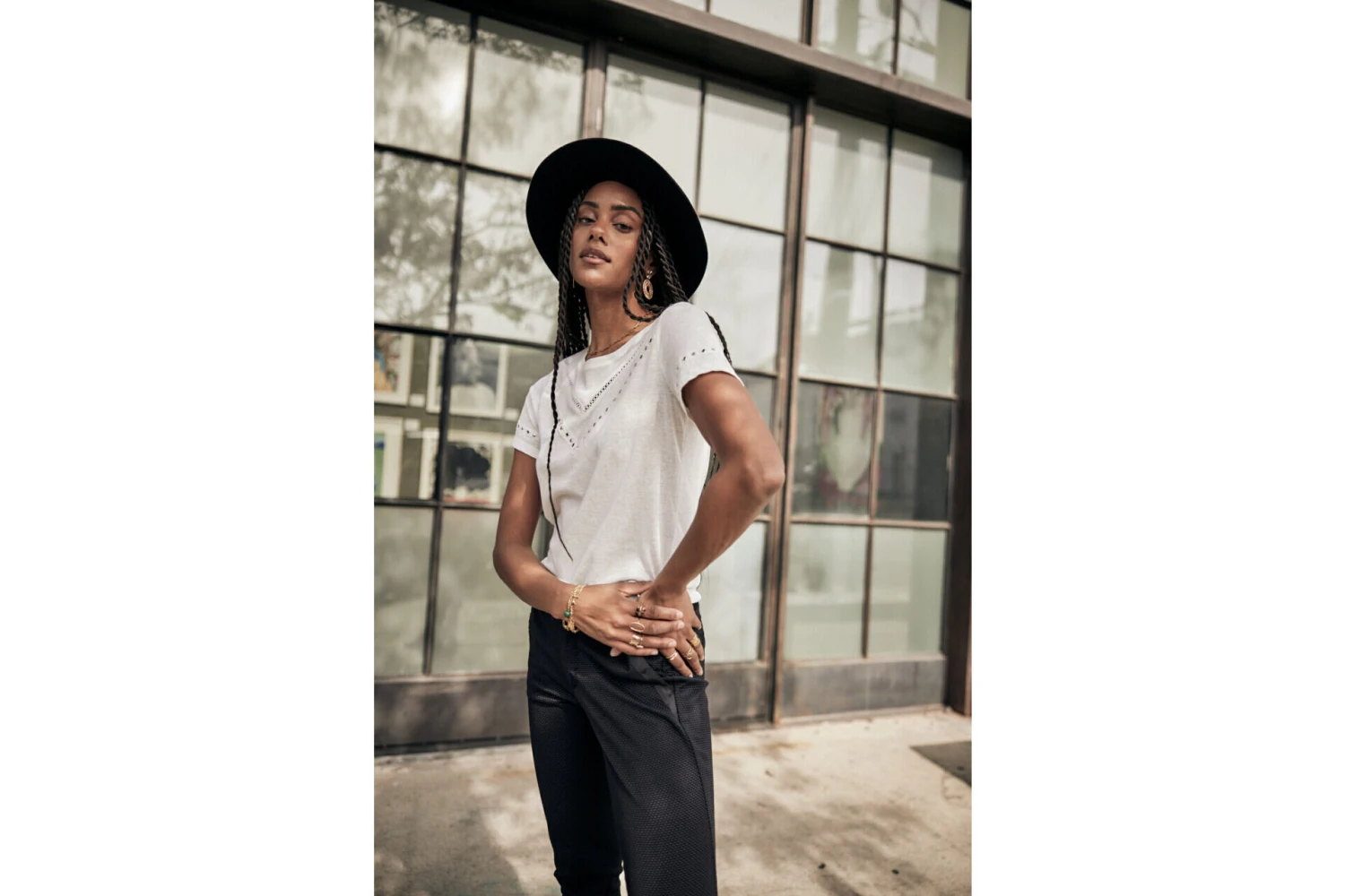 Freeman T. Porter Tessa Cassico Pantalon Super Slim Femme, Black – Image 8