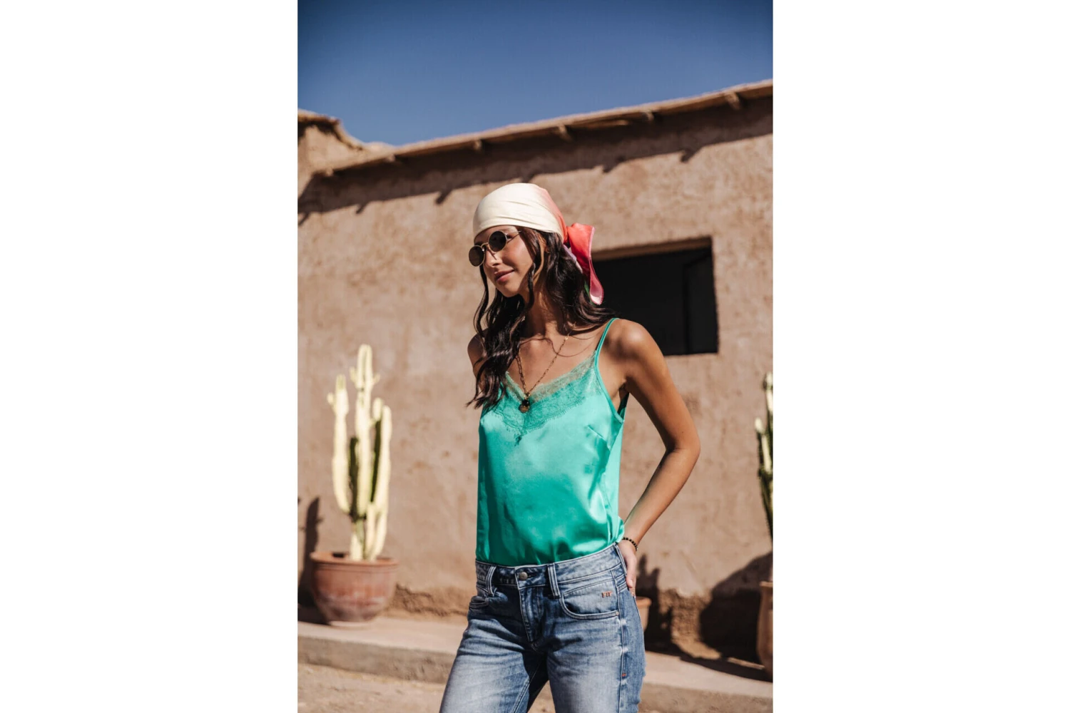 Freeman T. Porter Thylia Lace Fabric Mix Caraco Décolleté Dentelle Femme, Billiard – Image 3