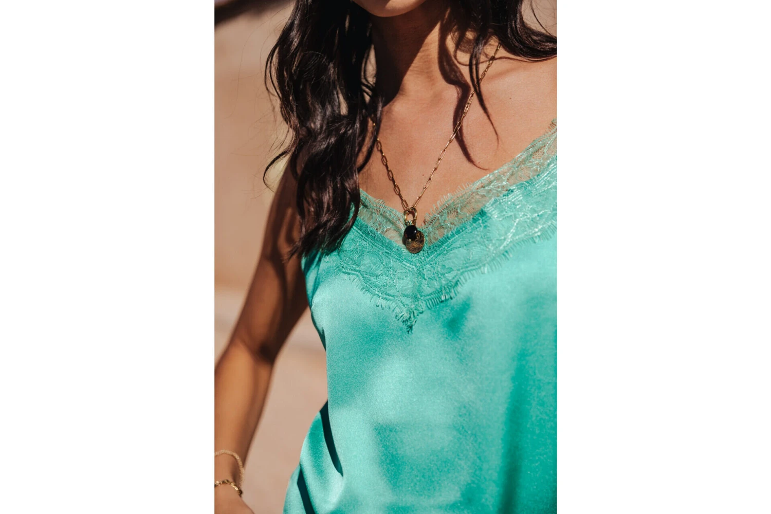 Freeman T. Porter Thylia Lace Fabric Mix Caraco Décolleté Dentelle Femme, Billiard – Image 5