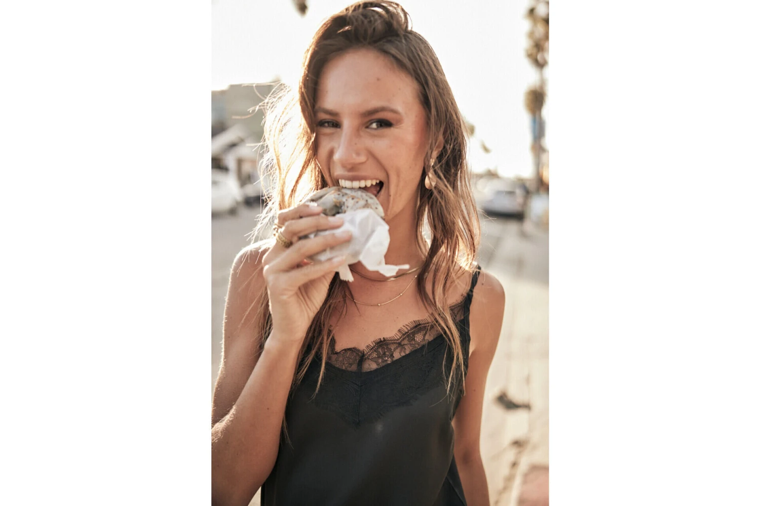 Freeman T. Porter Thylia Lace Fabric Mix Caraco Décolleté Dentelle Femme, Black – Image 2