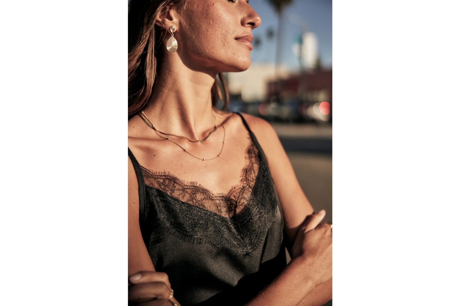 Freeman T. Porter Thylia Lace Fabric Mix Caraco Décolleté Dentelle Femme, Black – Image 5