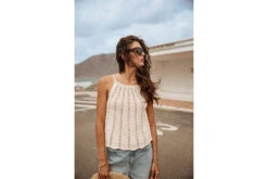 Freeman T. Porter Tinsel Top Dos Nu En Crochet Femme, Ecru