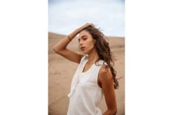 Freeman T. Porter Tissina Ethnica Top Brodé Femme, White