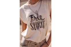 Freeman T. Porter Tobine Free Spirit T-shirt Imprimé Femme, Fog