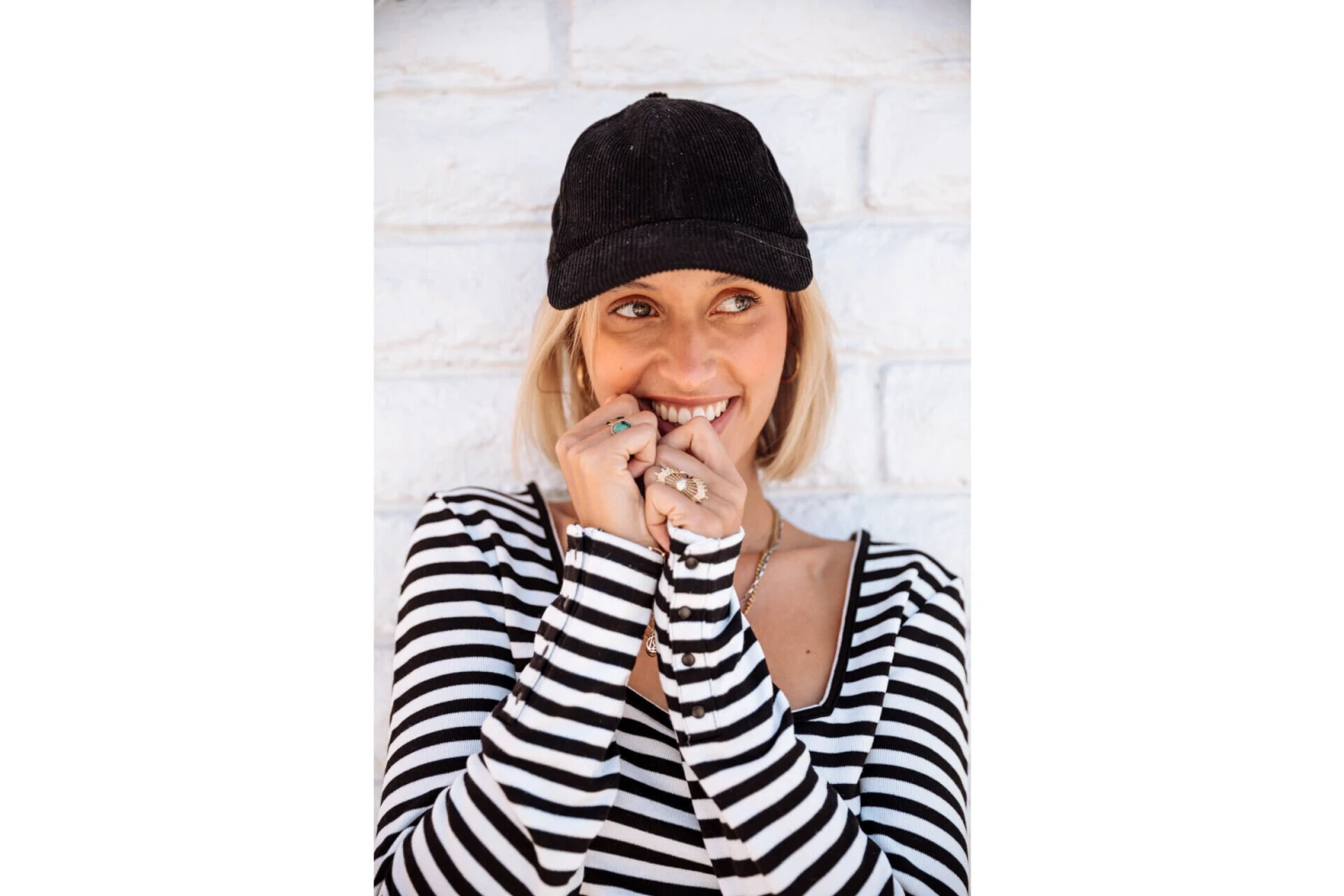 Freeman T. Porter Tolma Stripes T-shirt Col Carré Rayé Femme, White – Image 6