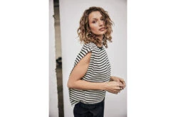 Freeman T. Porter Trenny Stripes Débardeur épaulettes Rayé Femme, Black