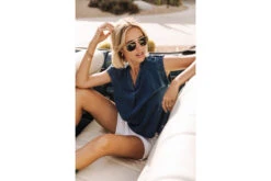 Freeman T. Porter Tressie Plain Top Large Femme, Blue