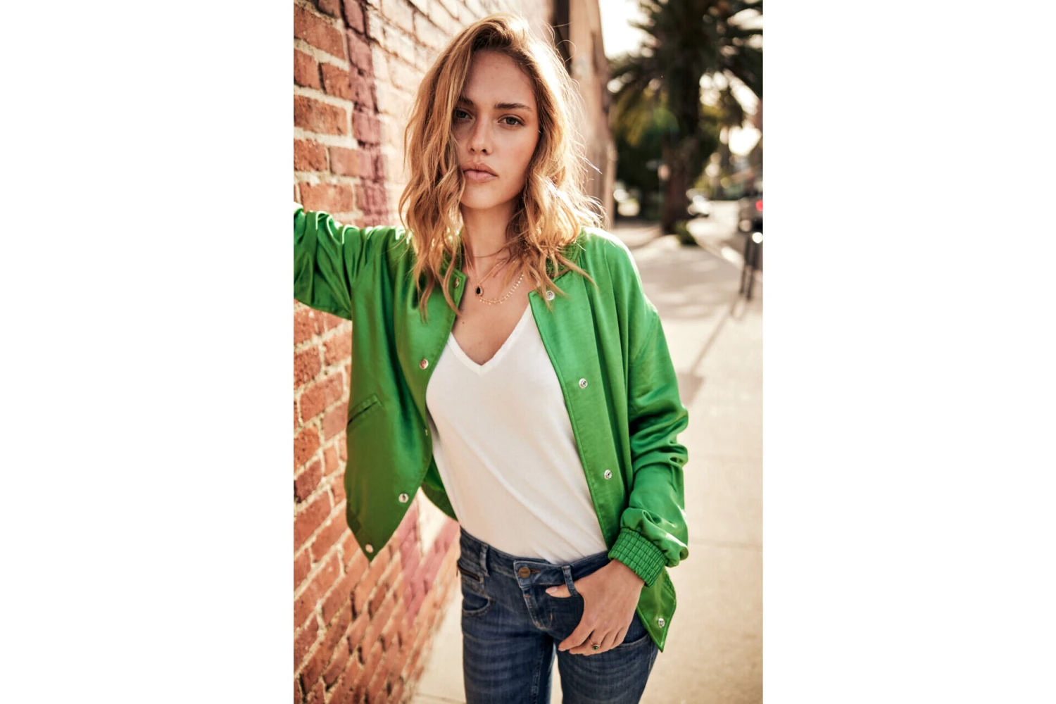 Freeman T. Porter Troopie Snake Blouson Femme, Medium Green – Image 2