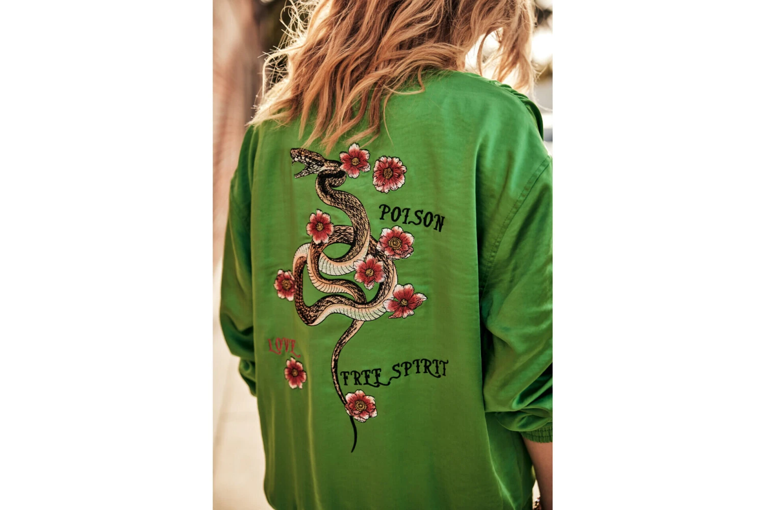 Freeman T. Porter Troopie Snake Blouson Femme, Medium Green – Image 9