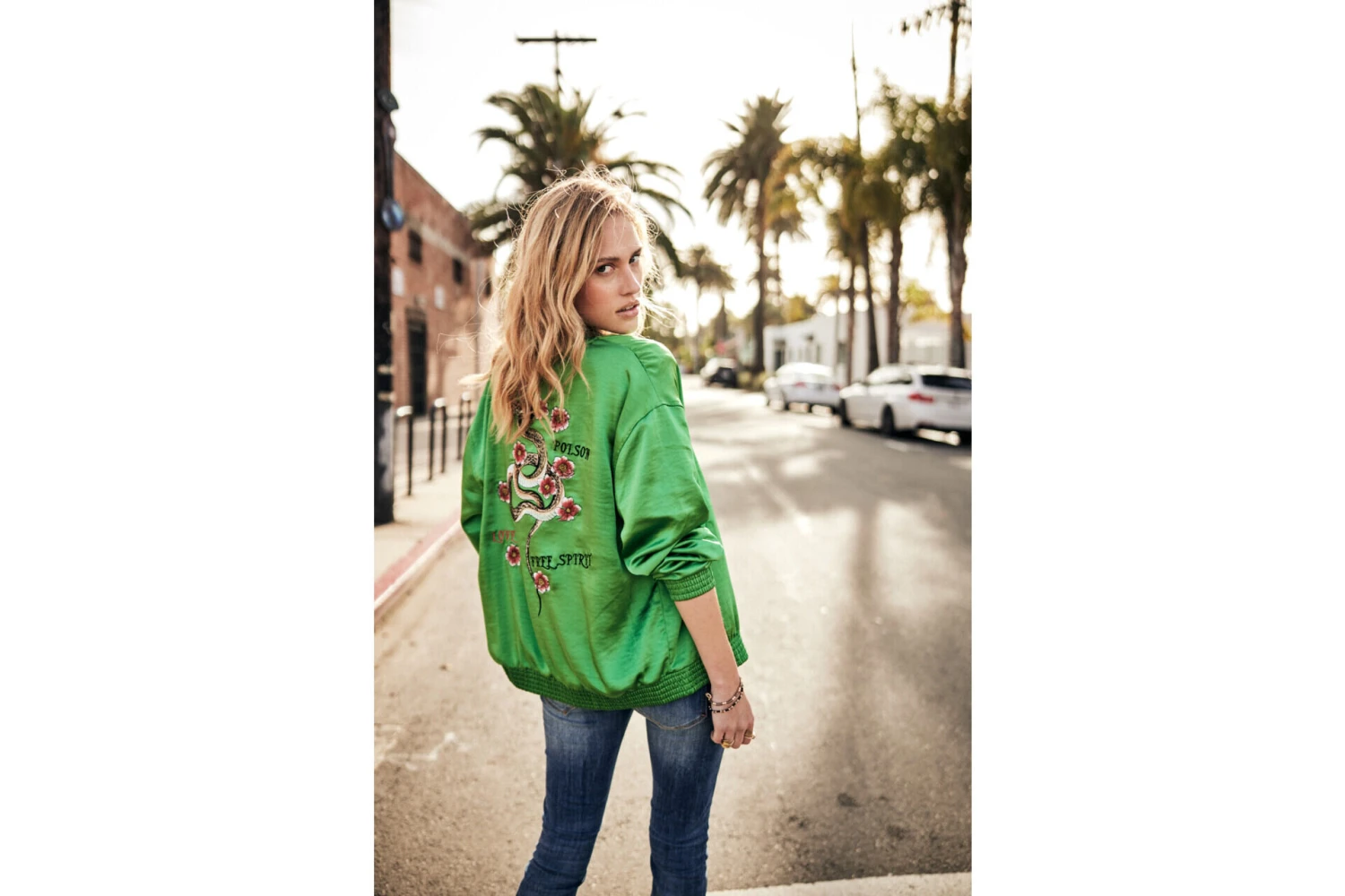 Freeman T. Porter Troopie Snake Blouson Femme, Medium Green – Image 12