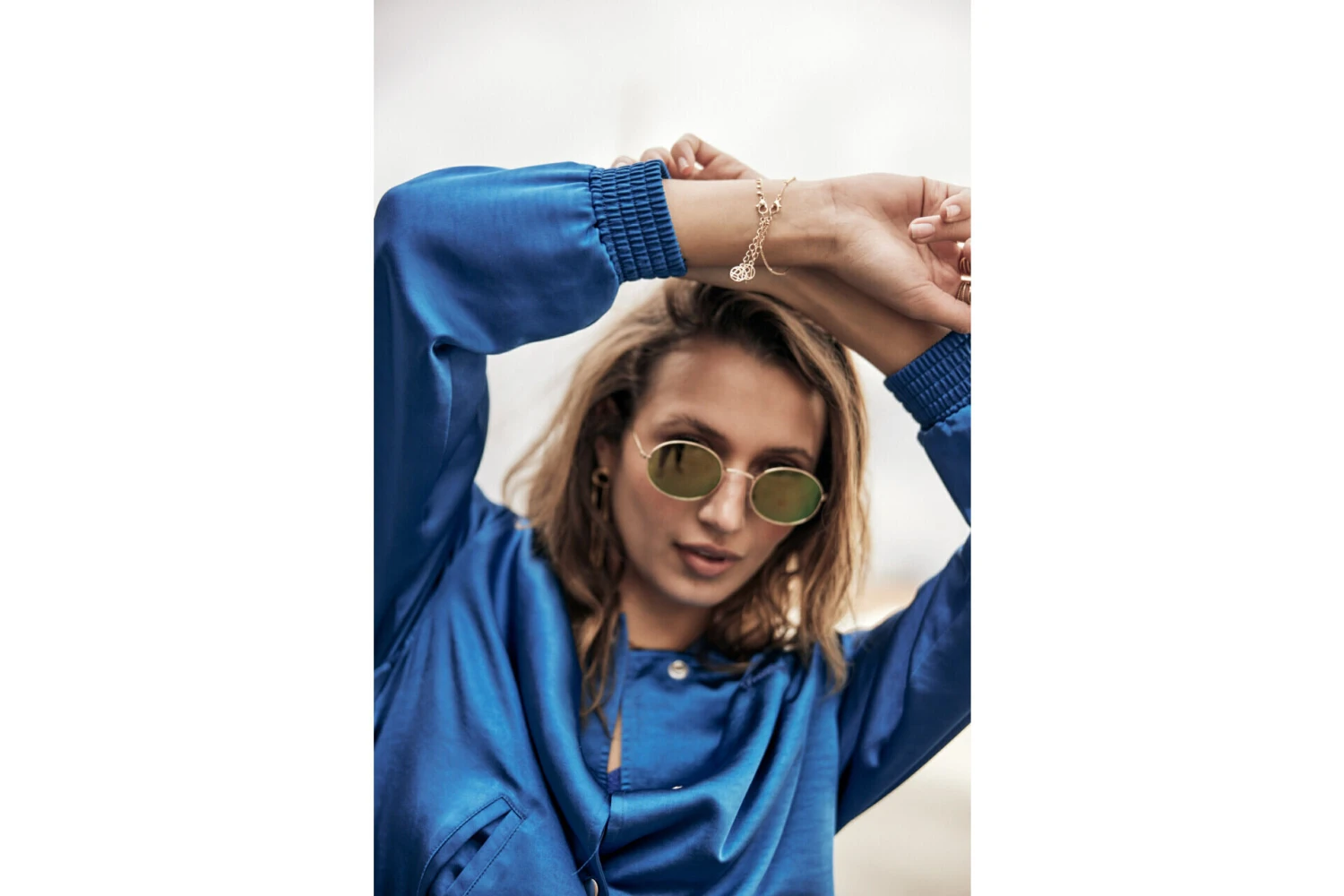 Freeman T. Porter Troopie Snake Bomber Satiné Brodé Femme, Electric Blue – Image 4