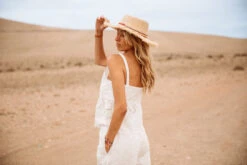 Freeman T. Porter Troya Lace Débardeur En Broderie Anglaise Femme, White