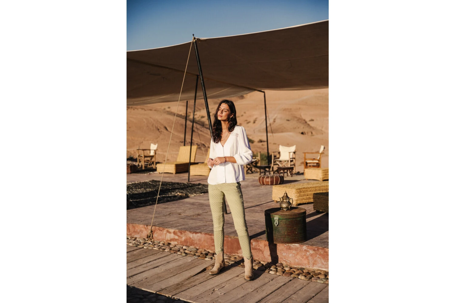 Freeman T. Porter Tya Plain Color Blouse Manches Longues Femme, White – Image 12