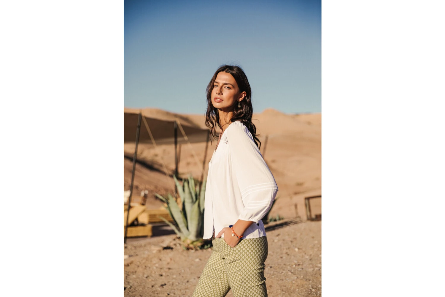 Freeman T. Porter Tya Plain Color Blouse Manches Longues Femme, White – Image 10