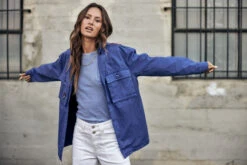 Freeman T. Porter Venty Patches 2 Veste Surchemise Femme, Dazzling Blue