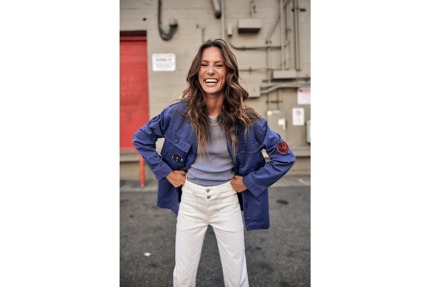 Freeman T. Porter Venty Patches 2 Veste Surchemise Femme, Dazzling Blue – Image 10