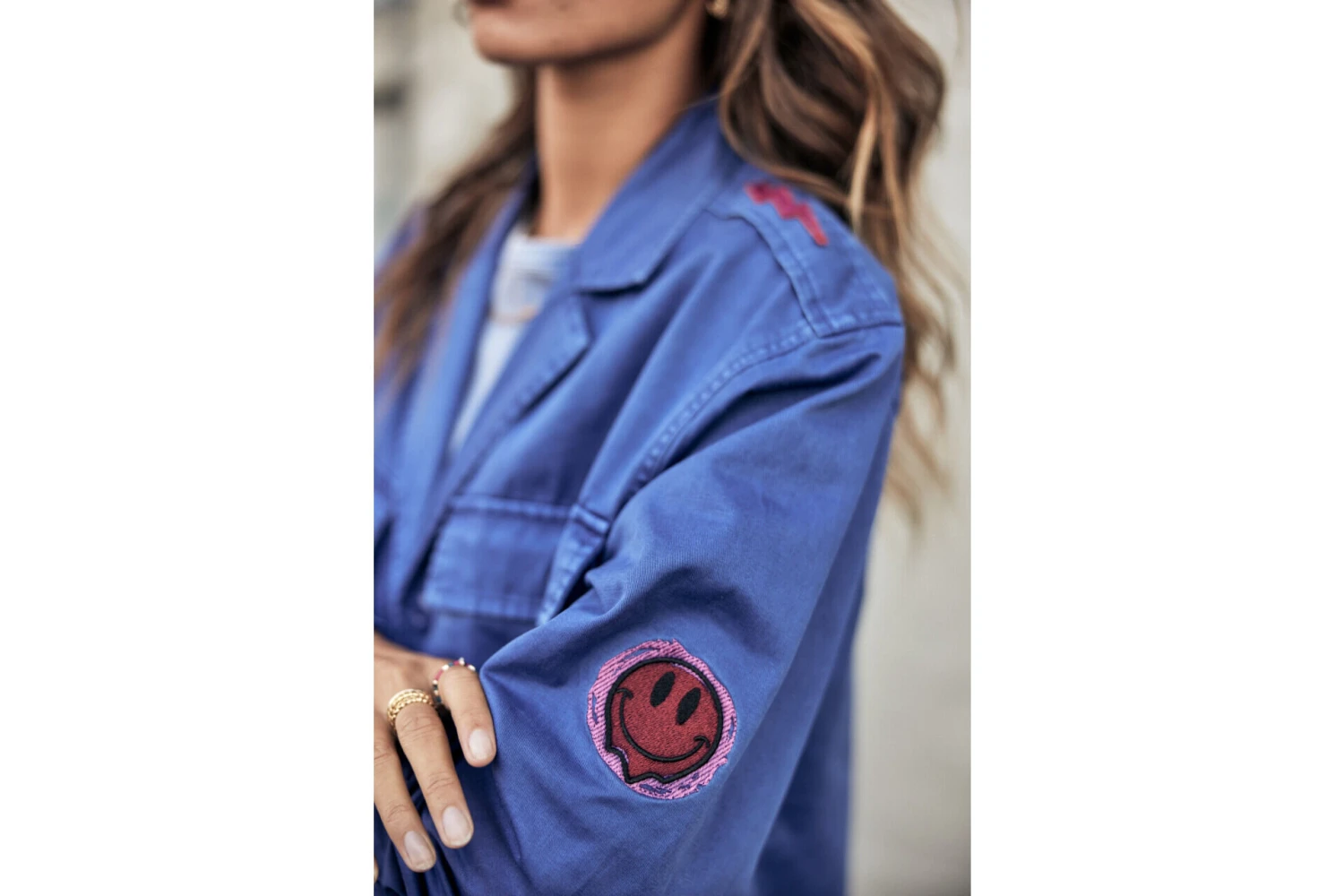 Freeman T. Porter Venty Patches 2 Veste Surchemise Femme, Dazzling Blue – Image 14