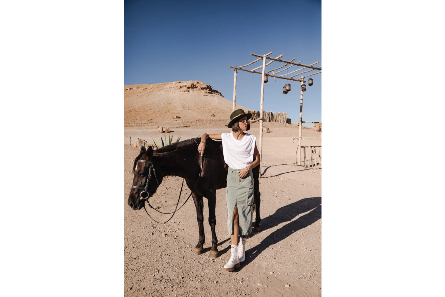 Freeman T. Porter Welby Jazz Jupe Cargo Fendue Femme, Lily Pad – Image 4