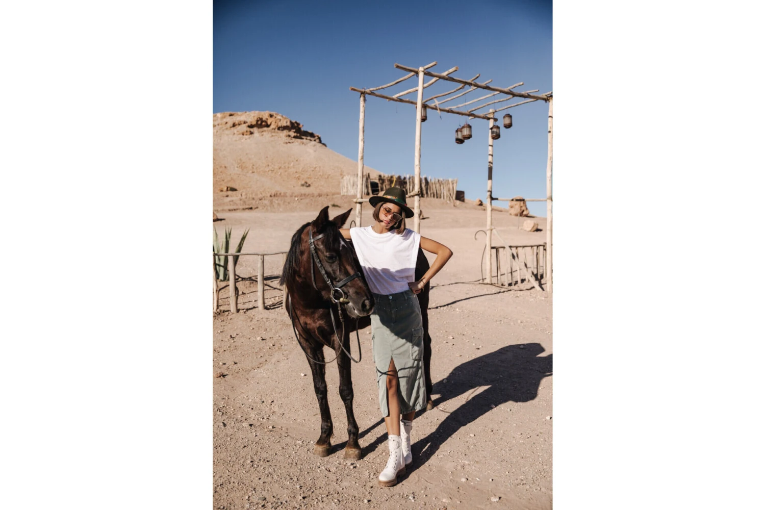 Freeman T. Porter Welby Jazz Jupe Cargo Fendue Femme, Lily Pad – Image 6