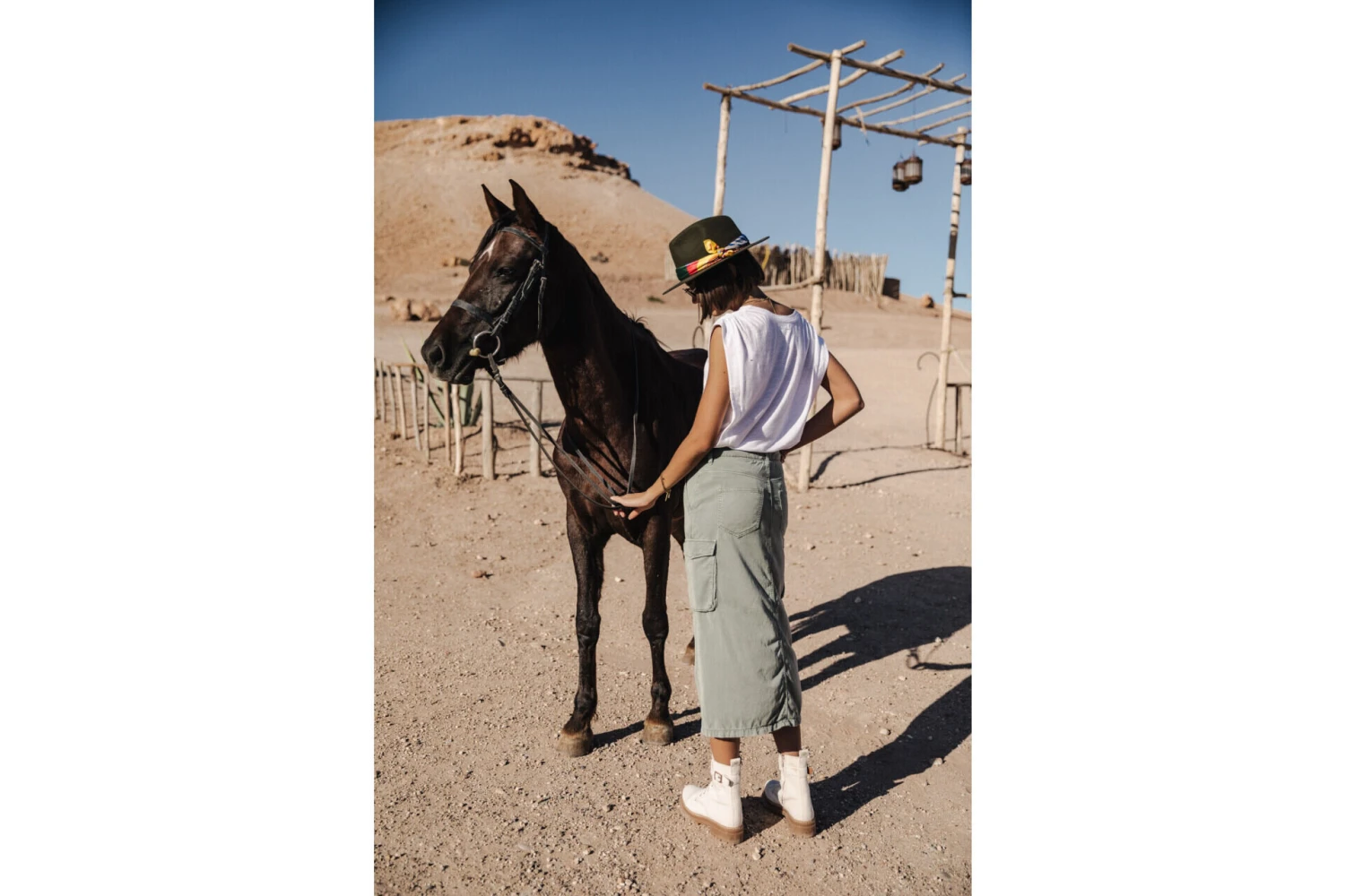 Freeman T. Porter Welby Jazz Jupe Cargo Fendue Femme, Lily Pad – Image 7